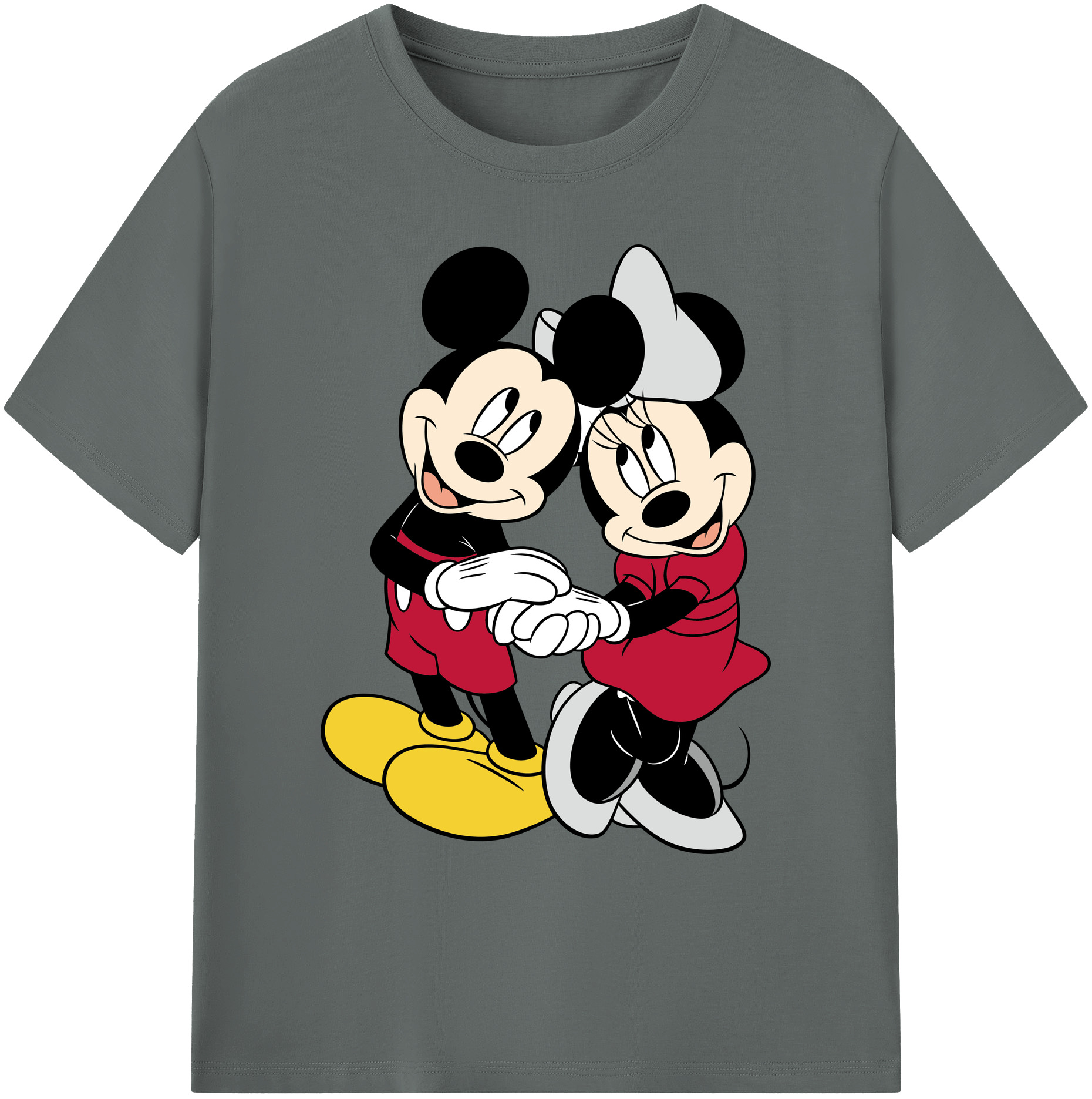 ミッキーマウス Mickey Mouse 綿100％ メンズ半袖Tシャツ｜肌触りやわらか＆通気性